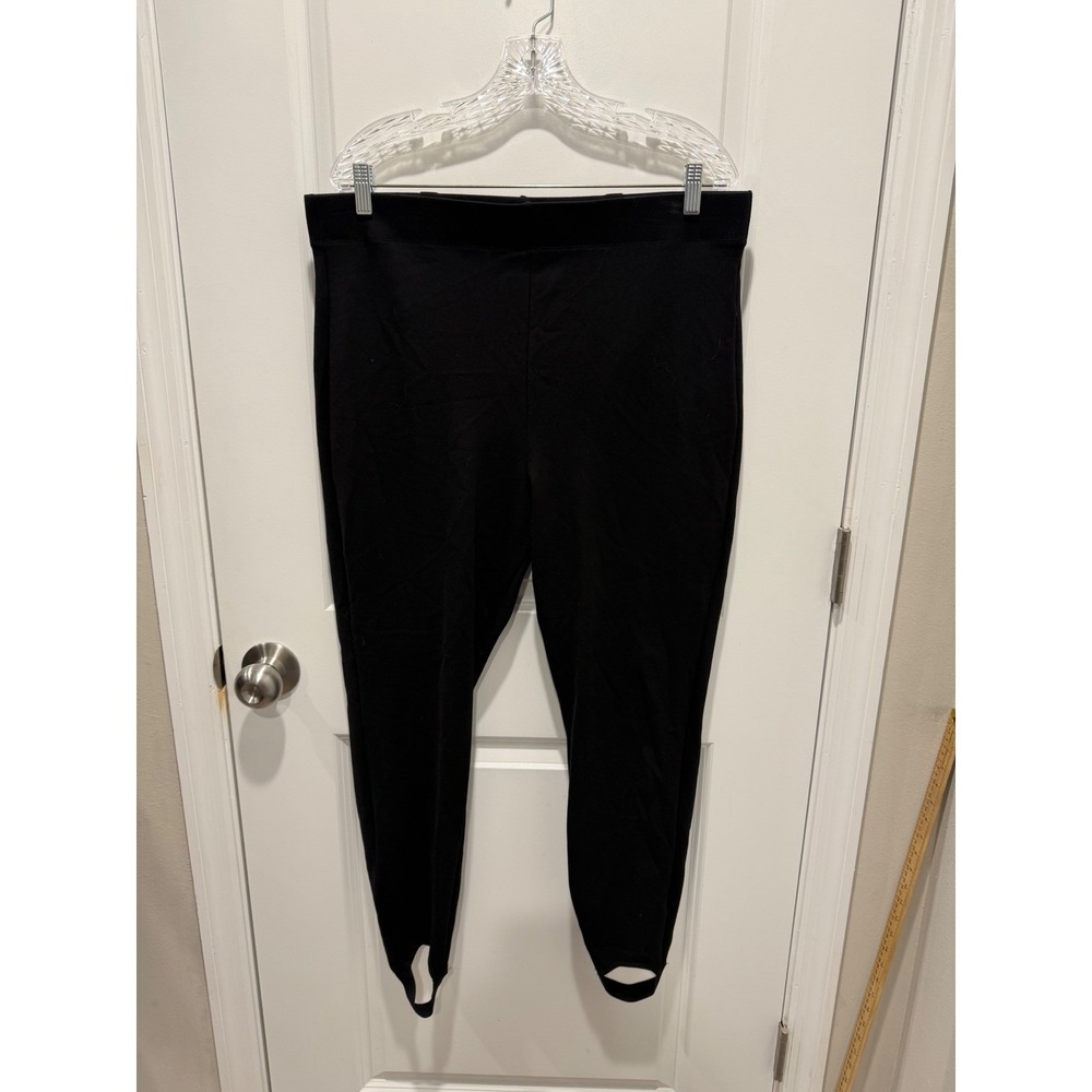 Boston Proper Women Stirrup Leggings Ponte Knit Black XL